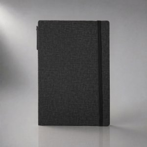 Блокнот с ручкой и набором стикеров А5 Write and stick, черный