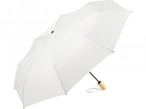 Зонт складной 5429 ÖkoBrella из бамбука, полуавтомат,белый