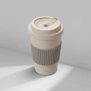 Термокружка Muffin из натуральных волокон, бежевый