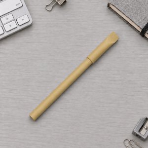 Ручка картонная с колпачком Recycled, натуральный (Р)