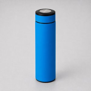 Термос Confident с покрытием soft-touch 420мл, голубой (P)