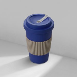 Термокружка Muffin из натуральных волокон, темно-синий