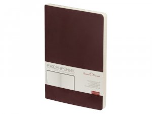 Ежедневник А5 недатированный Megapolis Velvet Flex, коричневый