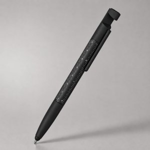 Ручка-стилус пластиковая шариковая многофункциональная (6 функций) Multy, черный