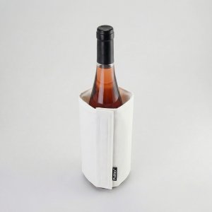 WINE COOLER SATIN WHITE/Охладитель-чехол для бутылки вина или шампанского, белый