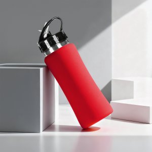 Бутылка для воды Bottle C1, сталь, soft touch, 600 мл, красный (Р)