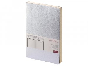 Ежедневник А5 недатированный Megapolis Velvet Flex, серебристый