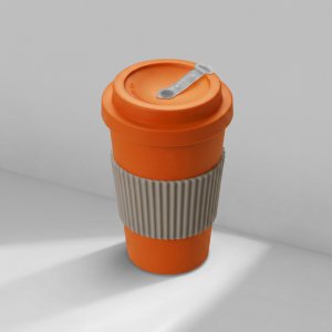 Термокружка Muffin из натуральных волокон, оранжевый