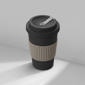 Термокружка Muffin из натуральных волокон, темно-серый