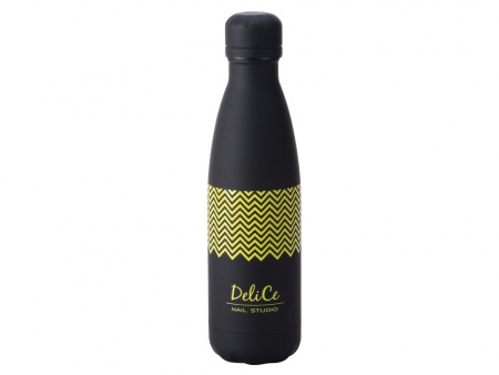 Вакуумная термобутылка Vacuum bottle C1, soft touch, 500 мл, черный, с УФ печатью