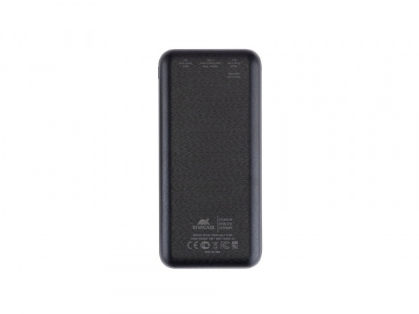 RIVACASE VA2582 (20 000mAh), QC/PD 22.5W внешний аккумулятор с дисплеем, черный /24