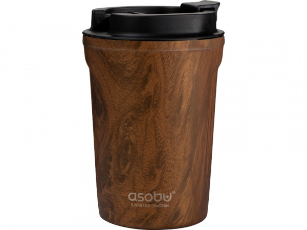 Термокружка CAFe COMPACT, 380 мл, wood