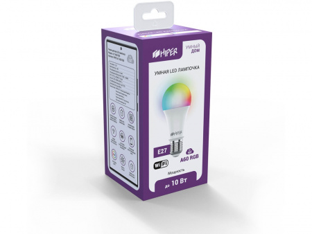 Умная лампочка HIPER IoT A60 RGB
