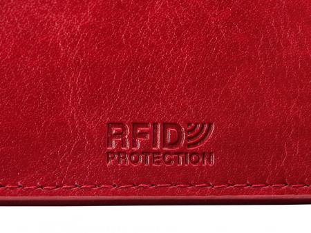 Картхолдер для 6 пластиковых карт с RFID-защитой Fabrizio, красный