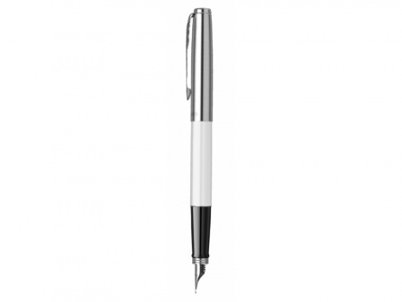 Перьевая ручка Parker Jotter, цвет ORIGINALS WHITE CT, цвет чернил синий/черный, толщина линии M, В БЛИСТЕРЕ