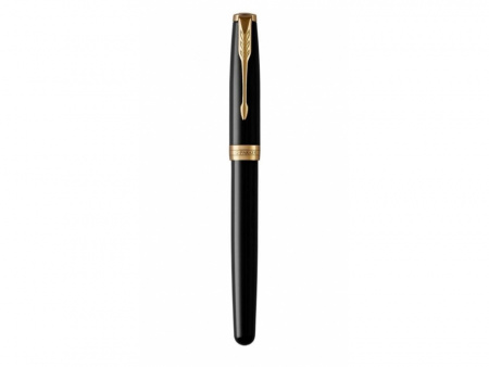 Перьевая ручка Parker Sonnet Black Lacquer GT, перо: F или М , цвет чернил: black, в подарочной упаковке