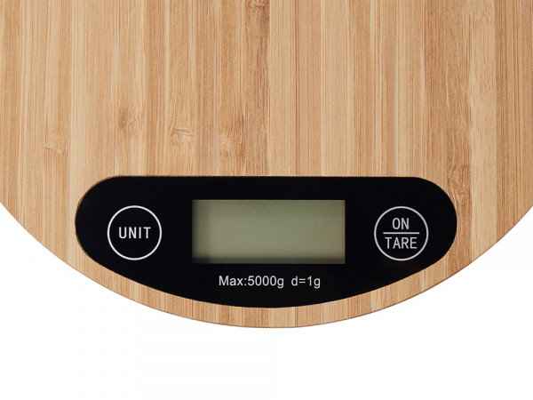 Бамбуковые кухонные весы Scale, натуральный