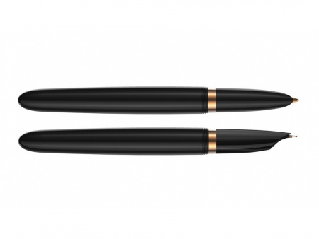 Перьевая ручка Parker 51 DELUXE BLACK GT, перо: F, цвет чернил: black, в подарочной упаковке.