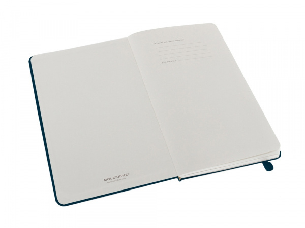 Записная книжка Moleskine Classic (нелинованный) в твердой обложке, Large (13х21см), голубой сапфир
