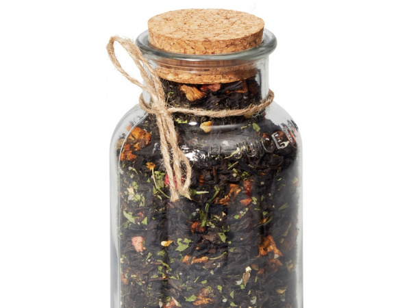 Сокочай чёрный Ананас, клубника, мята, мёд, лимон, 130 г.