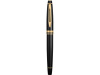 Ручка-роллер Waterman Expert 3, цвет: Black Laque GT, стержень: Fblk