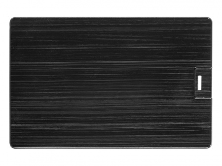 Флеш-карта USB 2.0 16 Gb в виде металлической карты Card Metal, черный