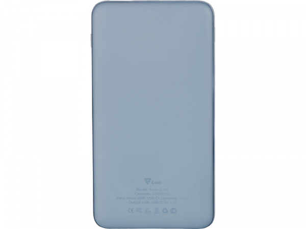 Внешний аккумулятор Reserve Pro, 10 000 mah, антрацит
