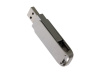 USB 3.0- флешка на 32 Гб поворотный механизм 2 в 1, c дополнительным разъемом Type-C с одноцветным металлическим клипом, серебристый