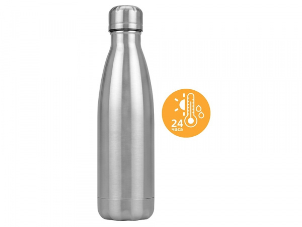 Подарочный набор с термосом и бутылкой Bottle set, серебристый