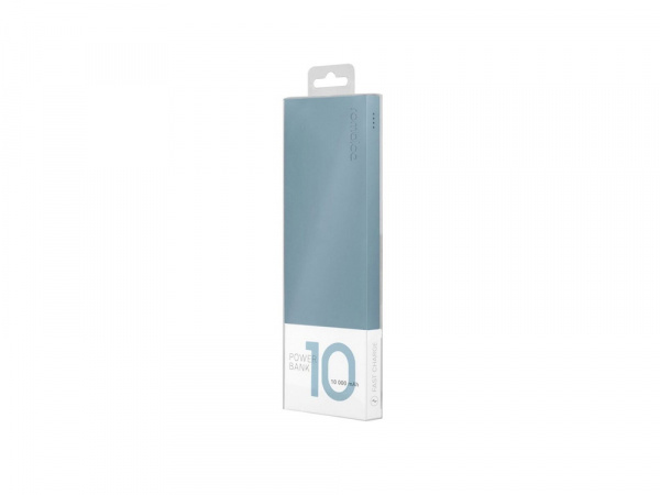 Внешний аккумулятор Rombica NEO ARIA Azure, 10000мАч, Soft-touch, PD, QCharge, Type-C, голубой