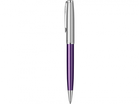 Шариковая ручка Parker Sonnet Essentials Violet SB Steel CT, цвет чернил black, перо: M, в подарочной упаковке.