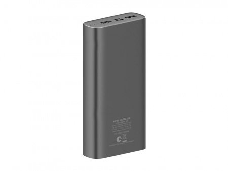 Портативный внешний аккумулятор METAL 20K Space Gray