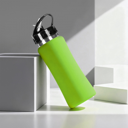 Подарочный набор с бутылкой для воды и повербанком С2, 10000 mAh, зеленое яблоко