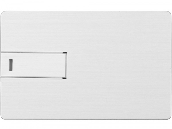 Флеш-карта USB 2.0 64 Gb в виде металлической карты Card Metal, серебристый