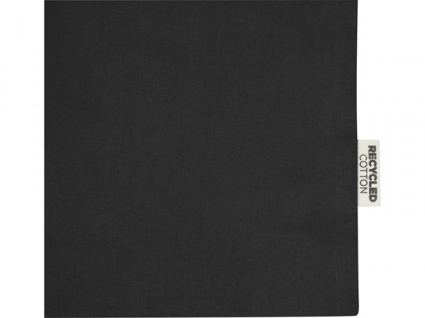 Madras эко- сумка с ластовицей из переработанного хлопка, сертифицированного согласно GRS, плотностью 140 г/м² - сплошной черный