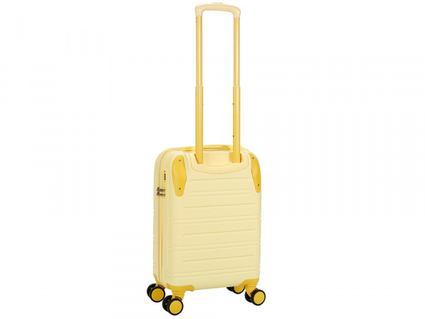 Чемодан TORBER В Отпуск, желтый, ABS-пластик, 36 х 22 х 55 см, 31 л, 2,4 кг