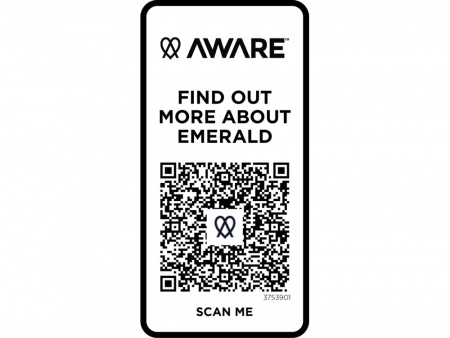 Emerald поло унисекс с коротким рукавом из переработанных материалов Aware™. - Белый