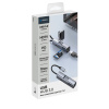 USB-хаб 7 в 1 USB-C - USB-A3.0 + 2хUSB-C + USB-C PD100Вт + HDMI + SD + microSD, серый, Deppa