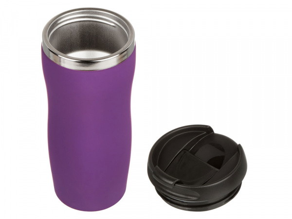 Термокружка Double wall mug C1, soft touch, 350 мл, фиолетовый (Р)