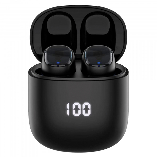 Беспроводные наушники с микрофоном Air Buds Pro, TWS, BT 5.3, LED, 300 мАч, черный, Deppa