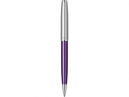 Шариковая ручка Parker Sonnet Essentials Violet SB Steel CT, цвет чернил black, перо: M, в подарочной упаковке.