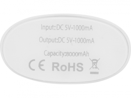 Портативное зарядное устройство Спайк, 8000 mAh, черный
