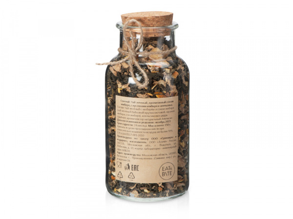 Чай зеленый, с соком имбиря и кусочками имбиря/апельсина, 150г (Р)