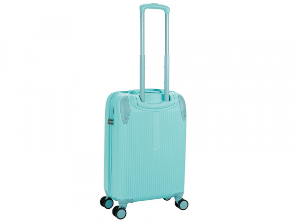 Чемодан TORBER В Отпуск, бирюзовый, ABS-пластик, 41 х 25 х 61 см, 48 л, 2,7 кг