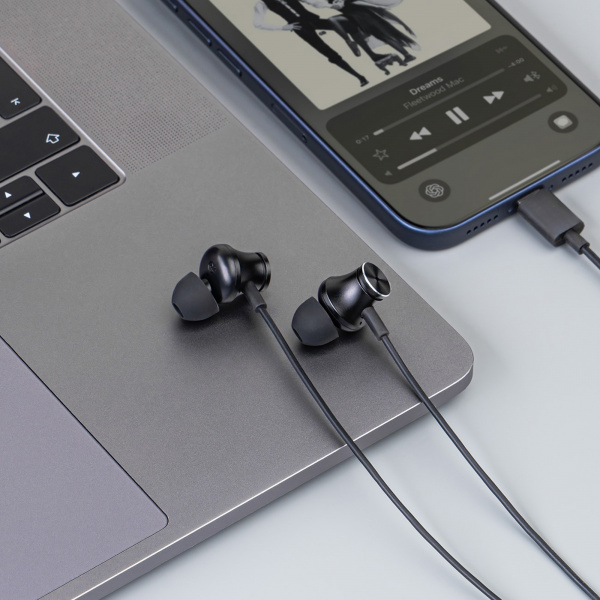 Стереогарнитура Stereo Aura ANC, USB-C, черный, Deppa