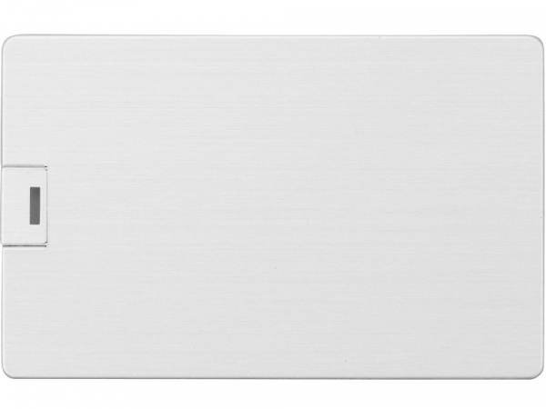 Флеш-карта USB 2.0 64 Gb в виде металлической карты Card Metal, серебристый