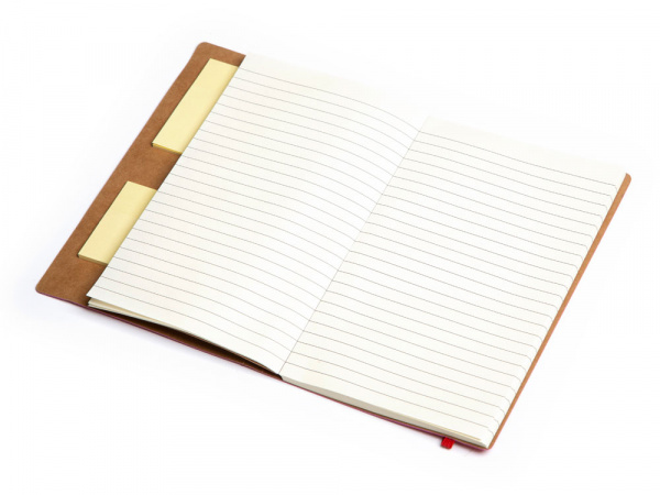 Блокнот с ручкой и набором стикеров А5 Write and stick, красный