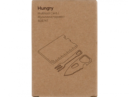 Мультиинструмент с ножом и вилкой Hungry, черный
