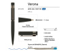 Ручка шариковая автоматическая BrunoVisconti VERONA цвет корпуса черный, soft-touch, 1 мм, синяя