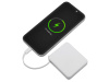 Внешний аккумулятор со встроенным кабелем USB-C Дэнси, 5000 мАч, белый